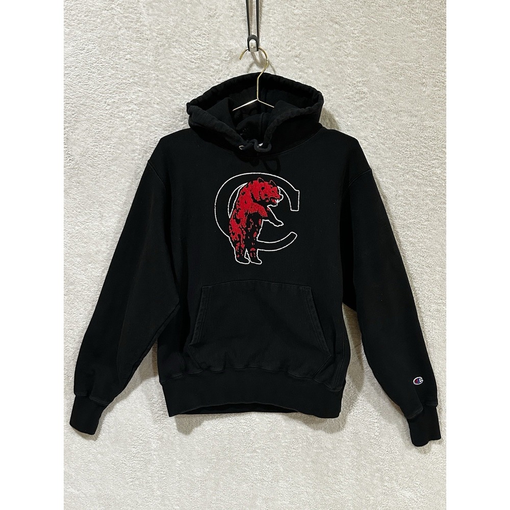 Univ Cincinnati Bearcats Hoodie‎ Medium Black Champion Reverse Weave Sweatshirt